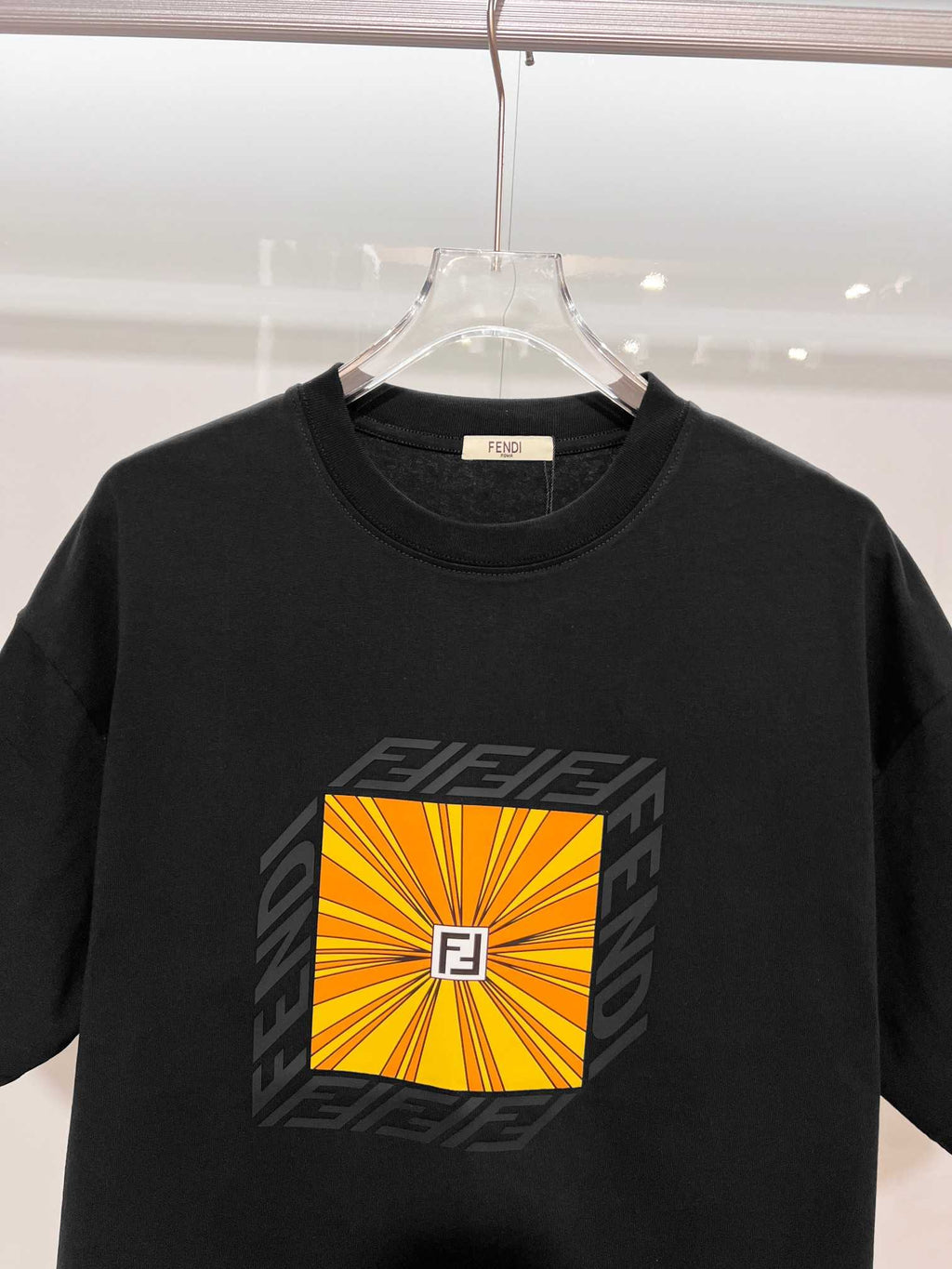 Square Logo Print T-Shirt | FENDI Inspired Luxury Style