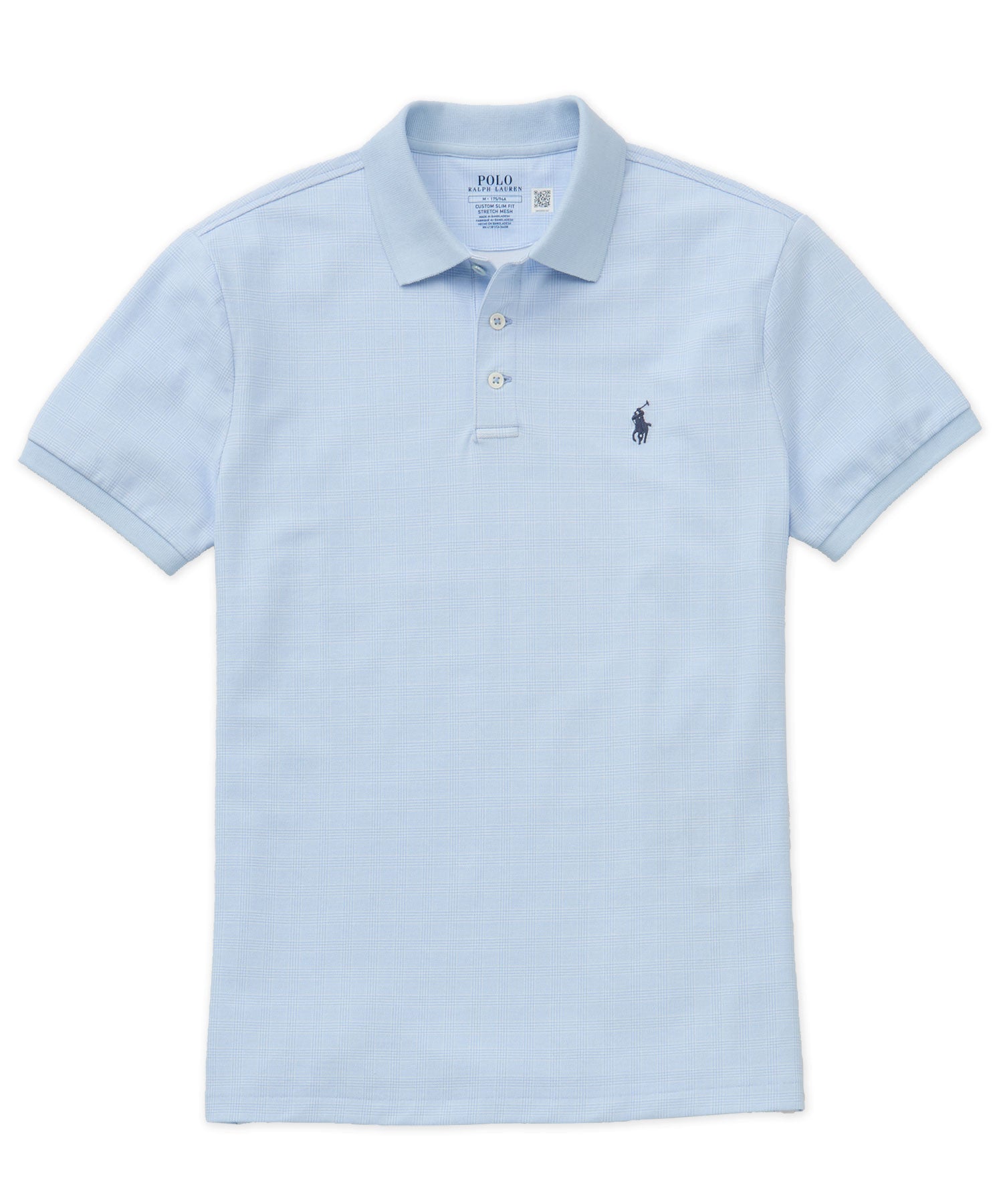 Polo Ralph Lauren Short Sleeve Glen Plaid Stretch Mesh Polo