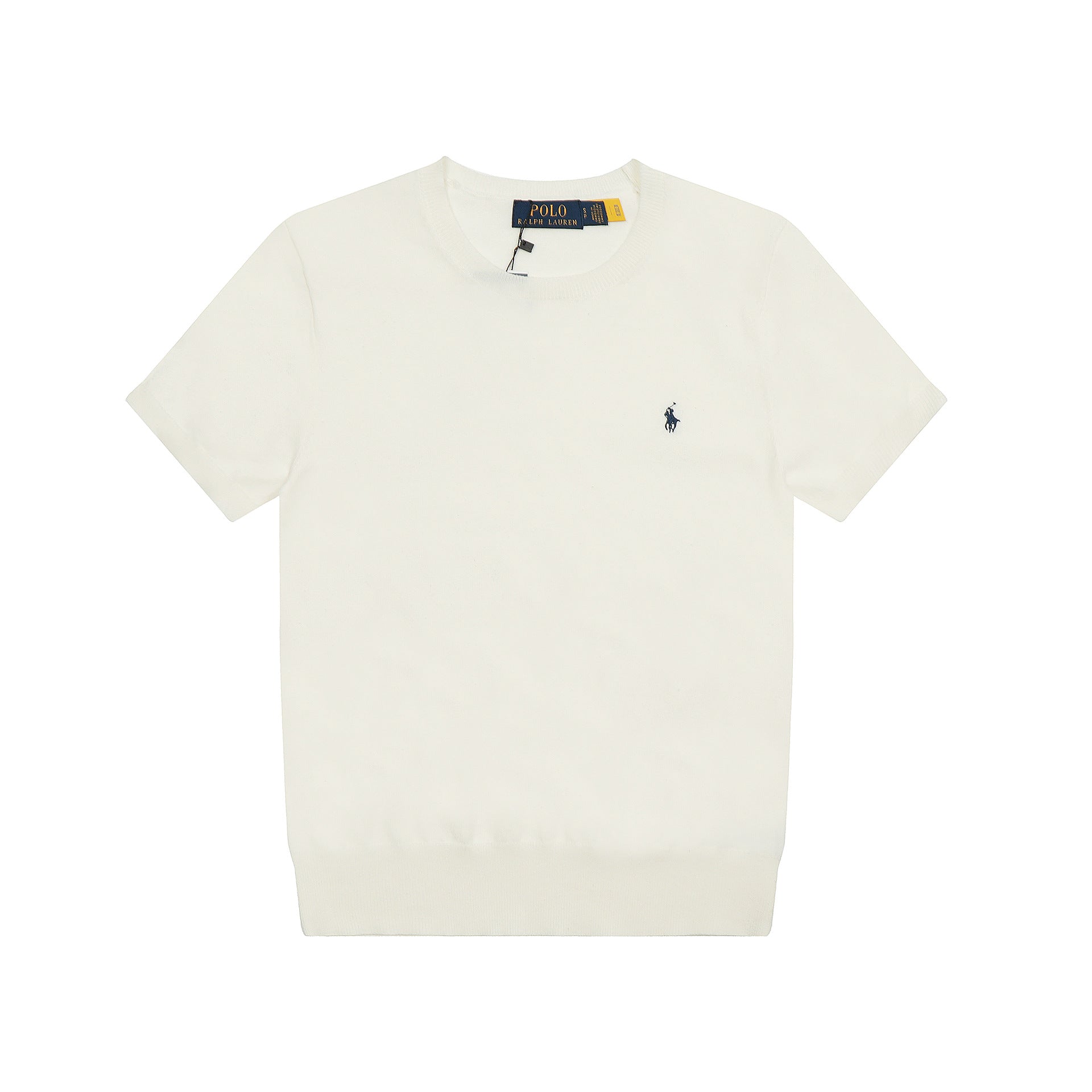 Ralph Lauren Knitted sweaters Ralph Lauren Knitted Short Sleeved Shirt RLl Pony Standard Knitted Twist Embroidered Short Sleeve Top T-Shirt
