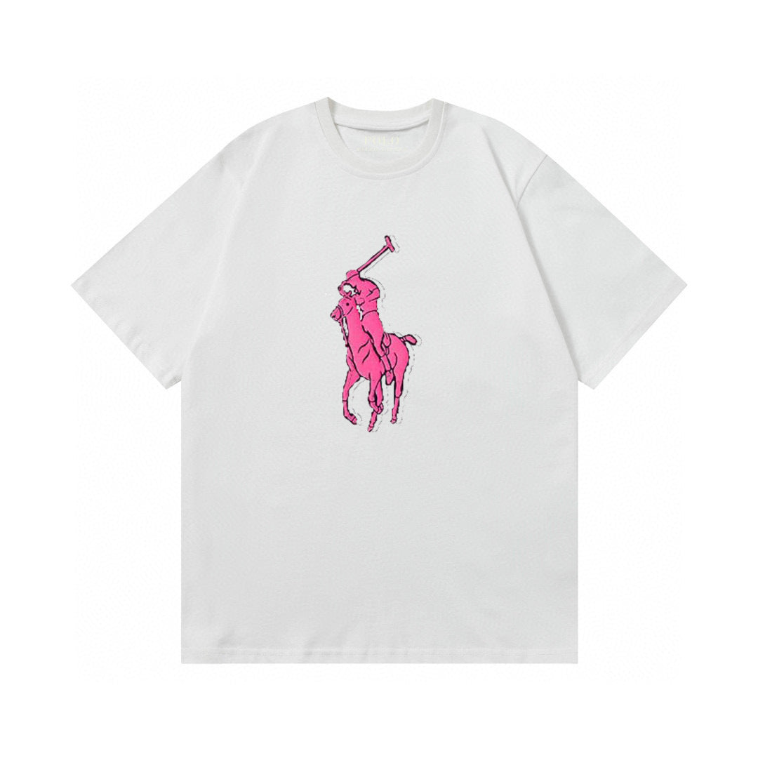 Ralph Lauren T Shirts Cotton Label Short Sleeve Solid Color