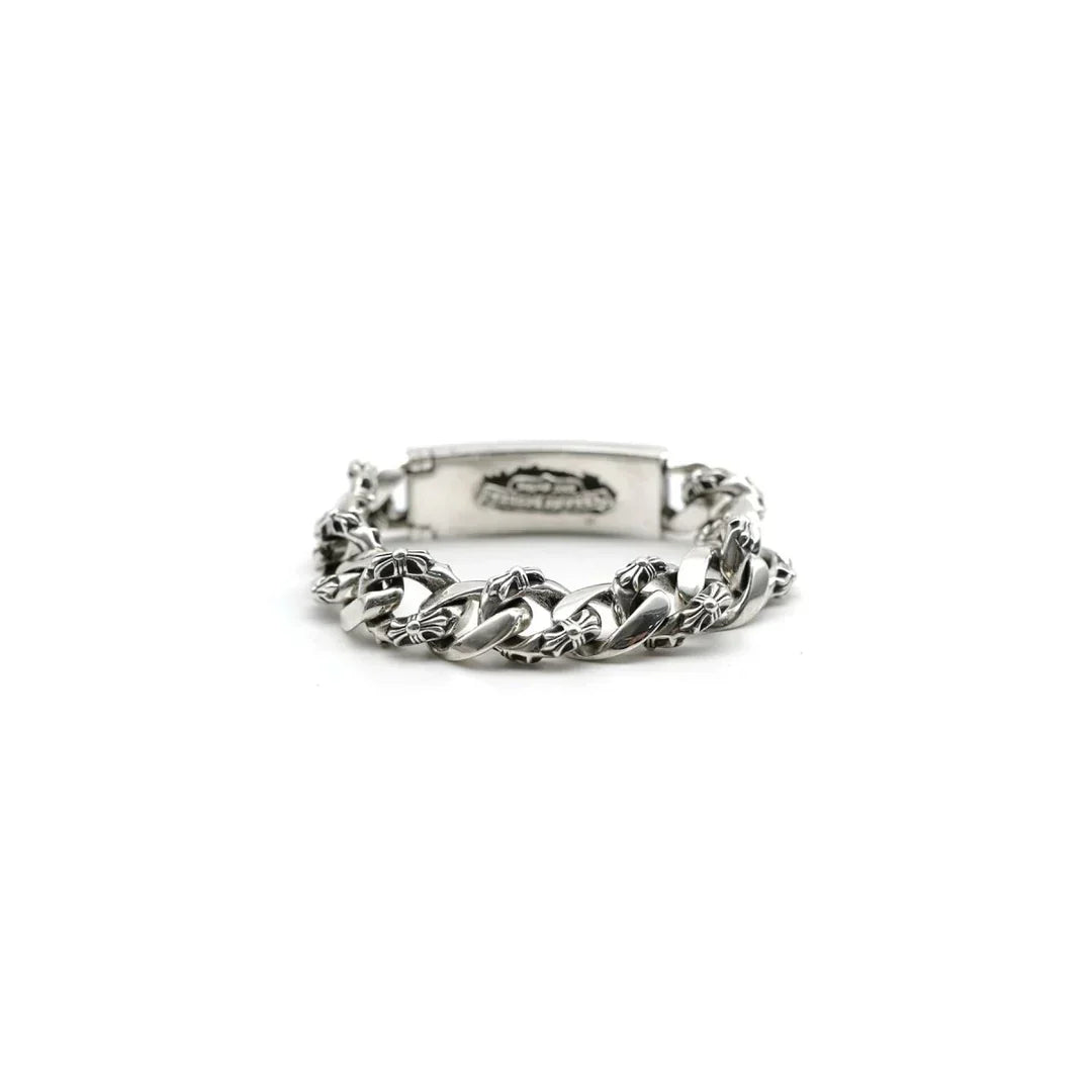 Chrome Hearts DAGGER ID FANCY LINK CLIP BRACELET -9